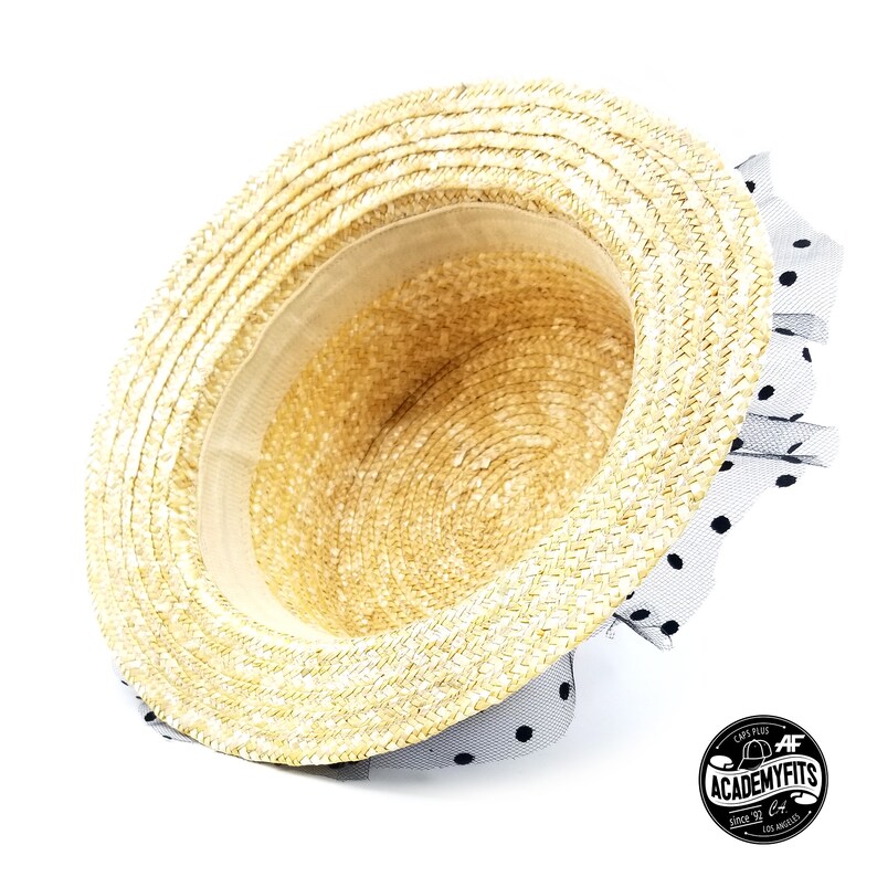 AcademyFits Quality Round Brim Visor Sun Straw Bucket Hat Summer Beach Outdoor Protection Bow Men Women Casual Cap Bow Ribbon Top Hat