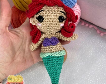 Little Princess Amigurumi | Little Mermaid Amigurumi Crochet | Cute dolls | Birthday Gift, Handmade Gift, Amigurumi toys | handmade