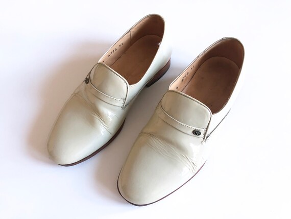 Vtg Dieppa Restrepo Lordy Dove Grey Patent Leathe… - image 3