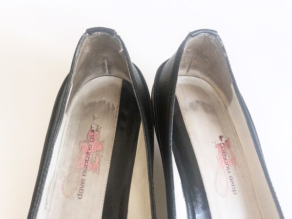 Vtg Y2K Converse style Ballet Flat Sneaker Kitten Heel Square Toe
