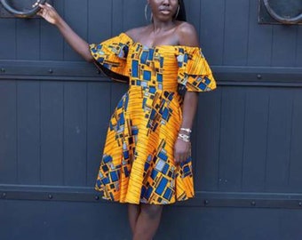 Iyin African dress / African short dress / Ankara short dress | Etsy