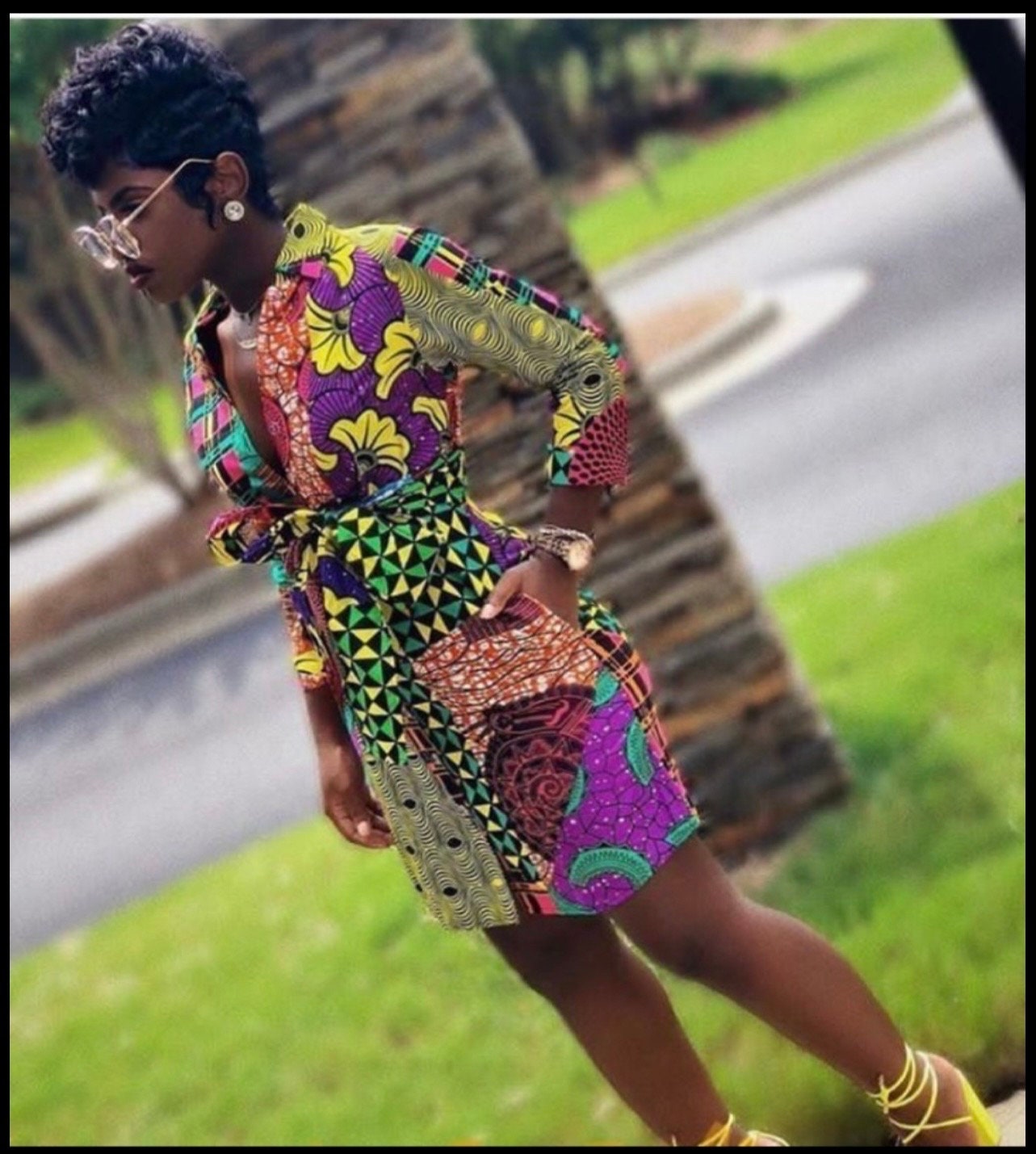 african print shirt dress Sample: AYIRA Ankara Shirt Dress