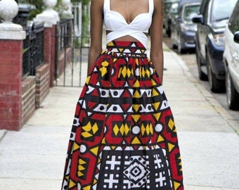 Matilda African Maxi Skirt / African Print Skirt for Women / | Etsy