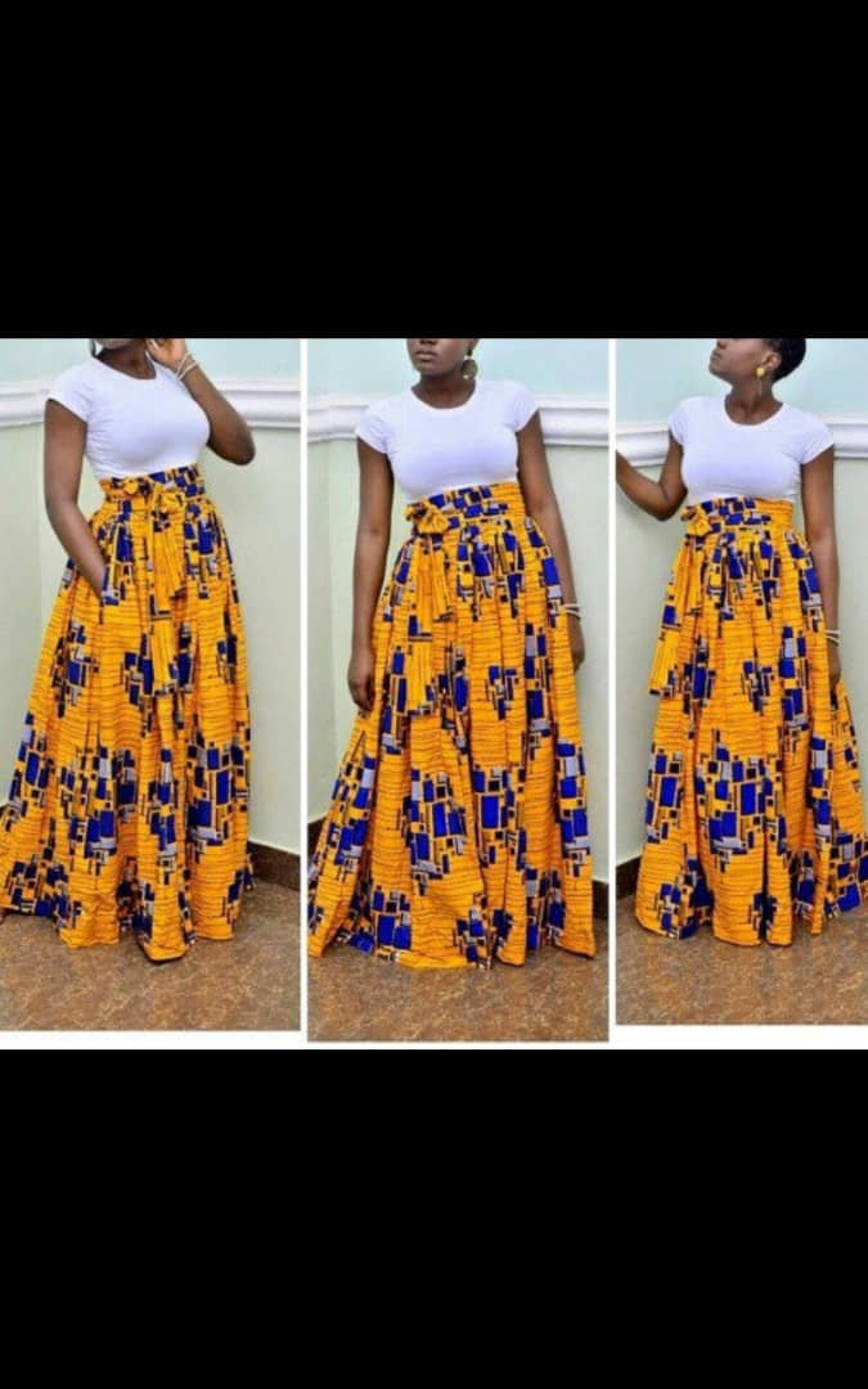 Jummy African Maxi Skirt / African Skirt / African Print Skirt Etsy