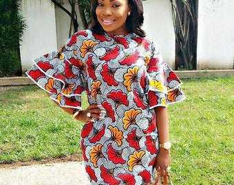 Sam African short dress / African print dress for women / Ankara short dress