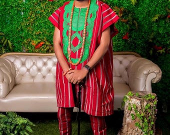 African men Asooke shirt and matching pants set, African Asooke Wedding Suit, African Men Dashiki, African clothing for men, African Asooke
