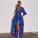 ANKARA MAXI DRESS, African Dress, Romantic Aduke Gorgeous Suitable Cotton African Print Maxi Dress For Women, Unique Gift 