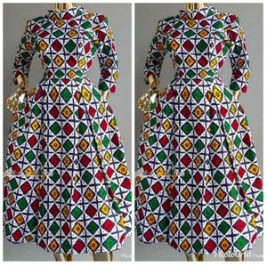 ANKARA PRINT DRESS, Romantic Ruth Gorgeous Suitable Cotton African Print Dress For Women, Unique Gift