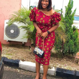 Jerry African clothing for women / African short dress / Ankara dress / African print dress for women, African dresses