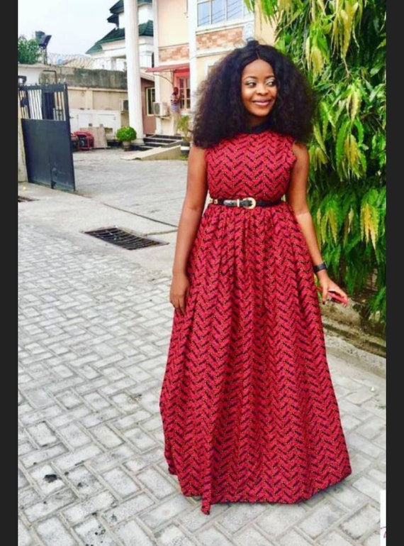 green emerald velvet dress Bekky Ankara Maxi Dress