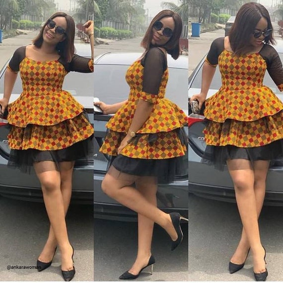 african print skater dress