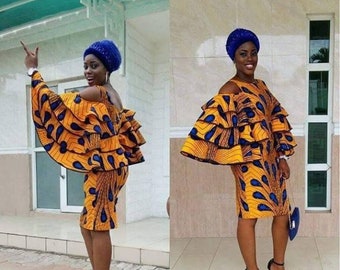 Kiki Afrikanische Kleidung für Frauen / Afrikanisches Kleid / Afrikanisches Druckkleid für Frauen / Afrikanische Kleider / Afrikanische Kleidung