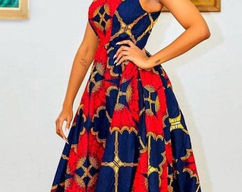 Taiye Afrikanisches Maxikleid / Afrikanisches Kleid / Afrikanisches Druckkleid für Frauen / Afrikanische Kleider / Afrikanische Kleidung