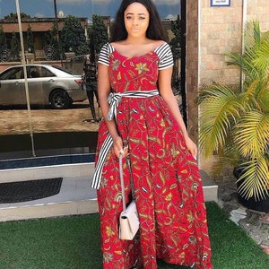 Nene African print dress / African maxi dress / Ankara maxi dress / African dresses / African clothing