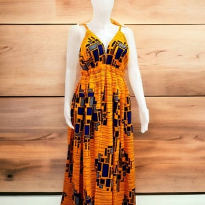 Semmy Bralette-Kleid, afrikanisches Maxi-Kleid, afrikanische Kleidung für Frauen, afrikanisches Kleid, afrikanisches Maxi-Kleid