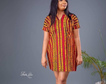 Kaffy African clothing for women / African short dress / Ankara dress / African print dress for women, African dresses