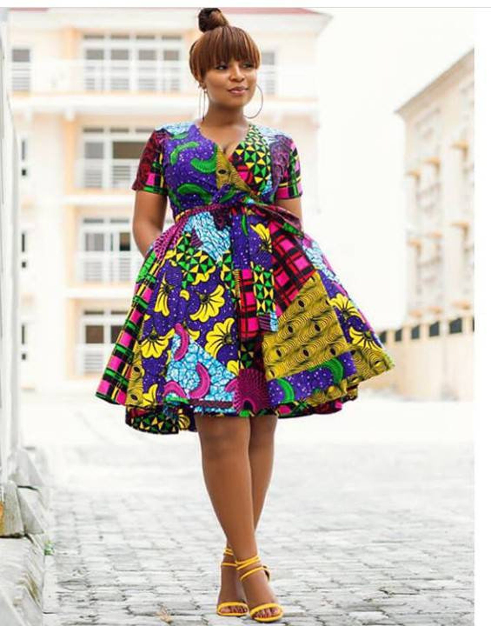 Ayo African Print Dress African Clothing For Women Ankara Etsy 