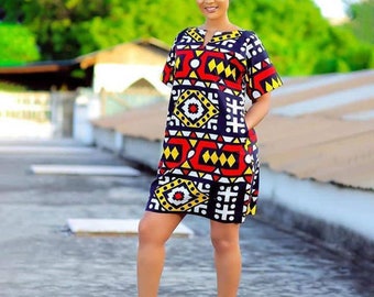 Funky African print dress / African print dress for women / African dresses / African clothing