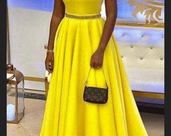 BRIDESMAIDS DRESS Tia Yellow African Goddess Wedding Guest Personalized Photoshoot Maternity Prom Dress