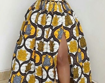 ANKARA MAXI DRESS, Off Shoulder Kleid, Romantische Bella Wunderschönes Maxi-Kleid aus Baumwolle mit Afrikanischem Druck Für Frauen, Einzigartiges Geschenk