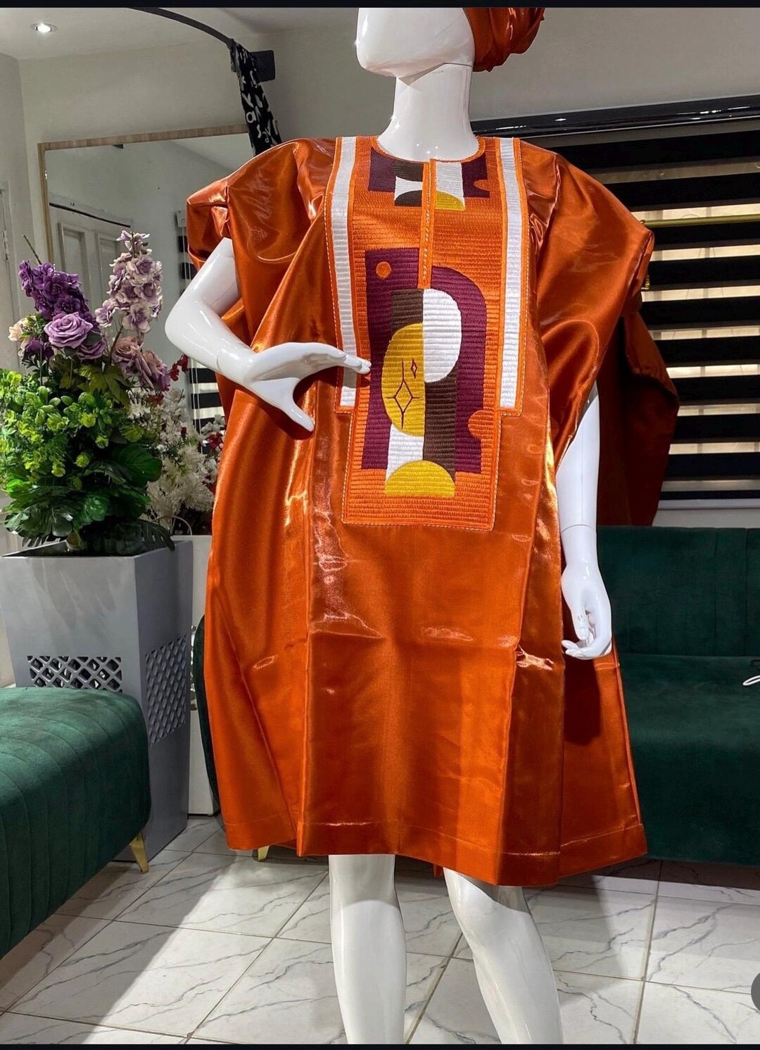 EMILY EMBROIDERED BOUBOU for Women, Traditional Boubou for Women ...