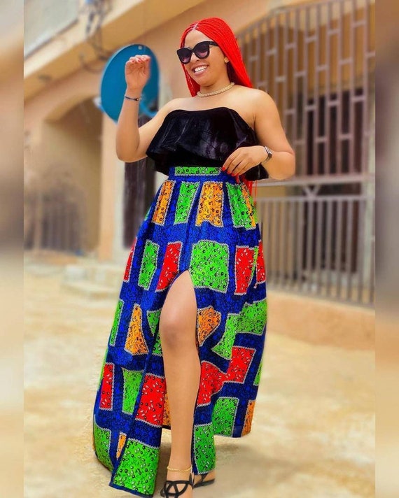 slim fit dress slacks African Print 2-Piece Set Adoma  Karentino-Boutique