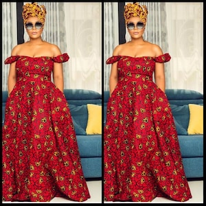 Nneka African print dress / African maxi dress / Ankara maxi dress / African dresses / African clothing