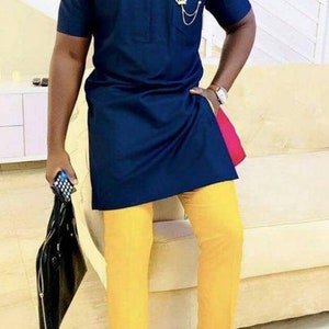 2 Piece African Dress for Men Dashiki Festival Suit Gift for Him African Attire Traditional Dashiki Men&#39;s Wedding Clothing Vintage Costume