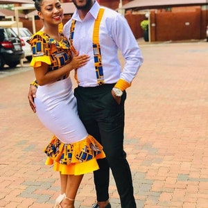 Couple African matching outfits, African clothing for couples