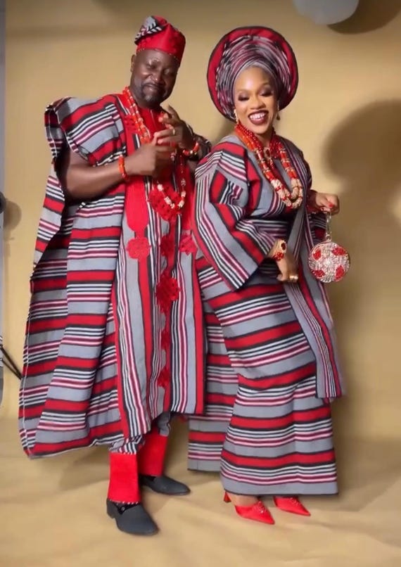 Abiti africani di coppia, abiti di coppia Asooke, Asooke Agbada