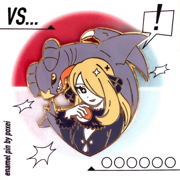 Champion Cynthia Enamel Pin