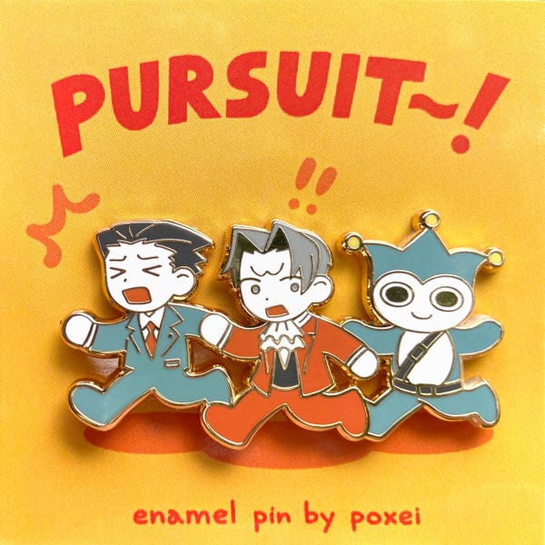 Ace Attorney Pursuit~! Emaljnål