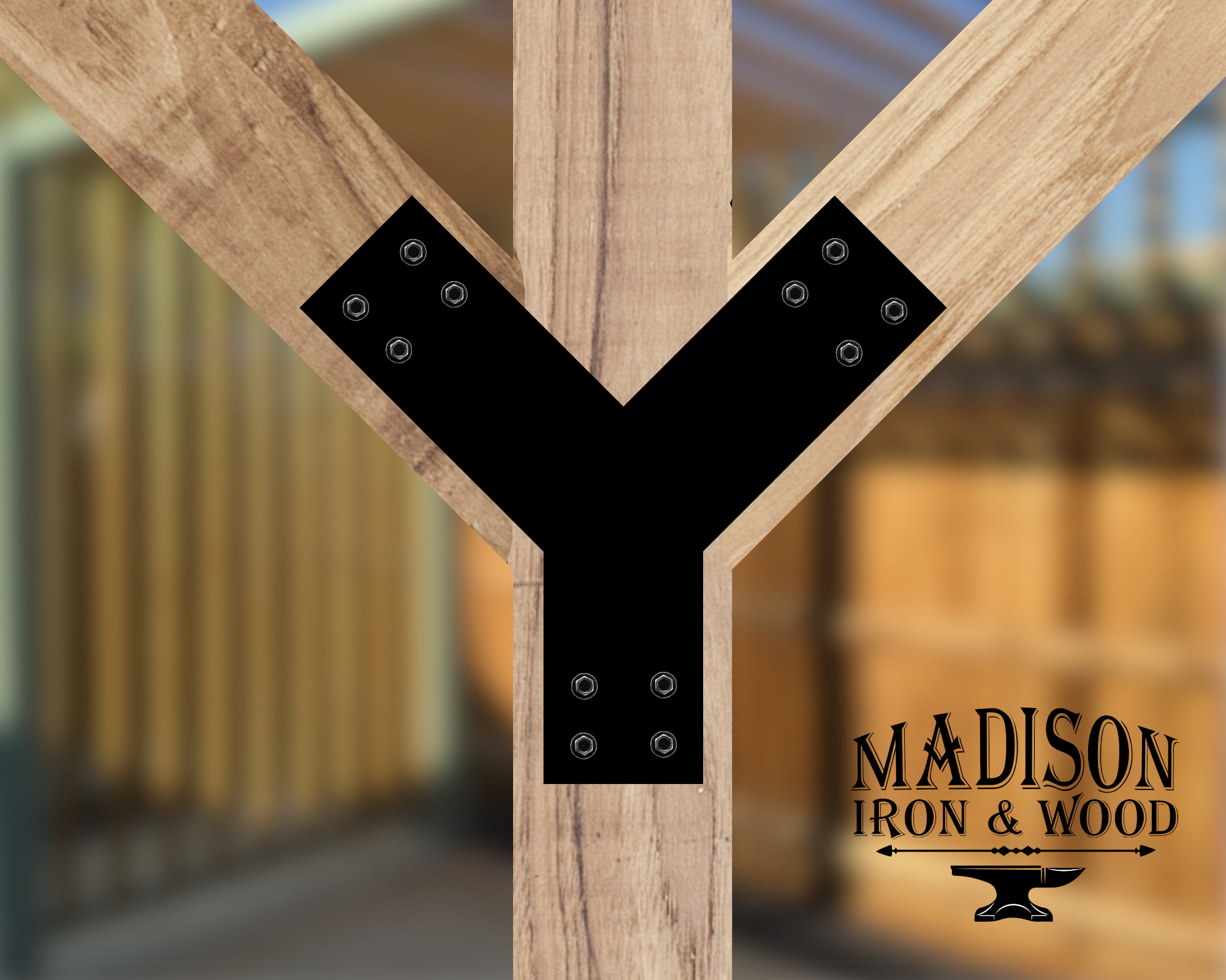 L Bracket for 8" Cross Post and 6" vertical post, Industrial Design T