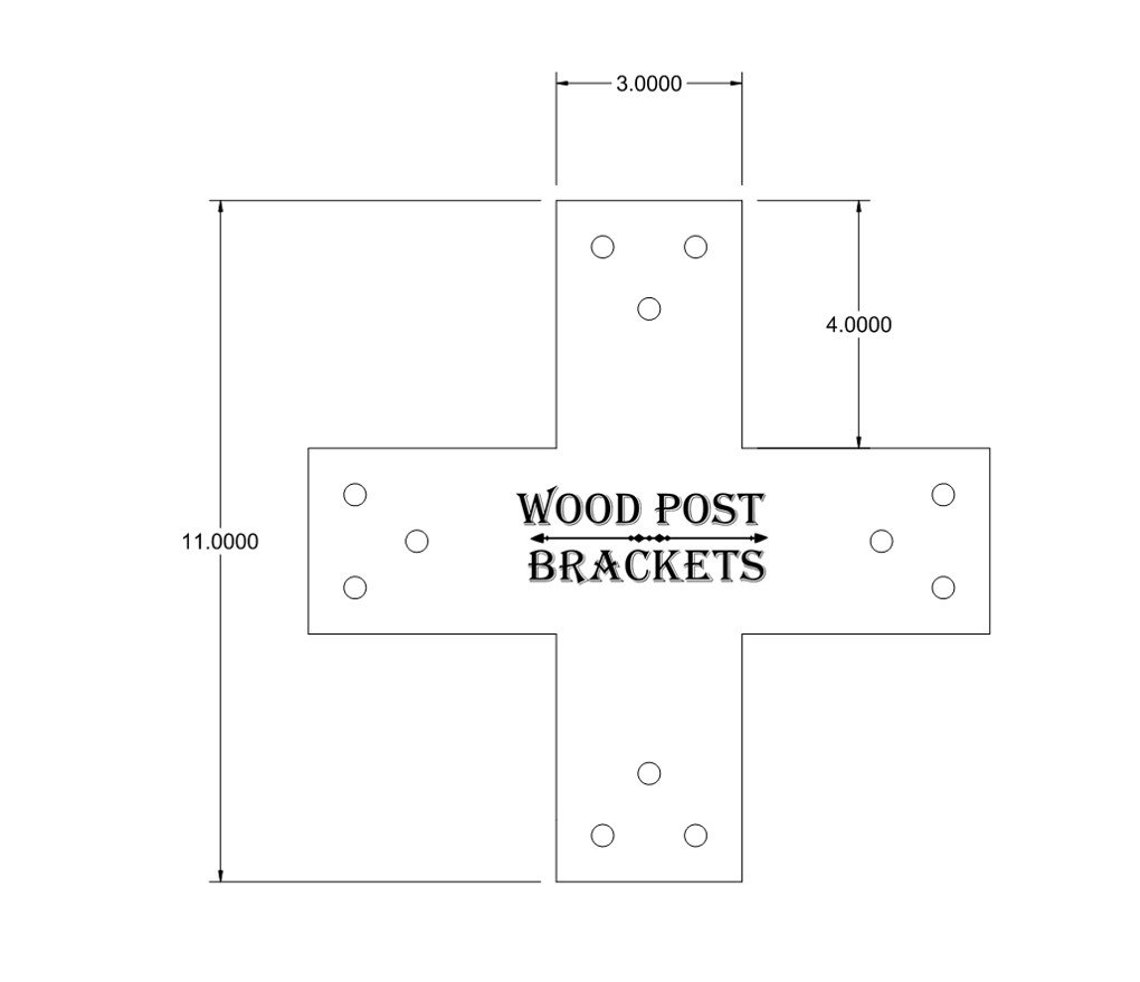 X Bracket for 4 Post Wood Post X Bracket 4x4 T Post X Etsy