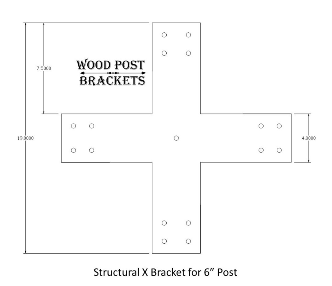X Bracket for 6 Post Structural Design X Bracket X Etsy