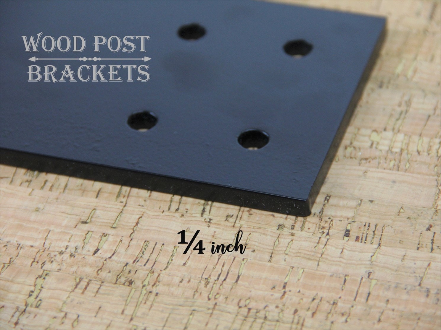Straight Bracket for 8" Dim Post, Industrial Design Straight Bracket