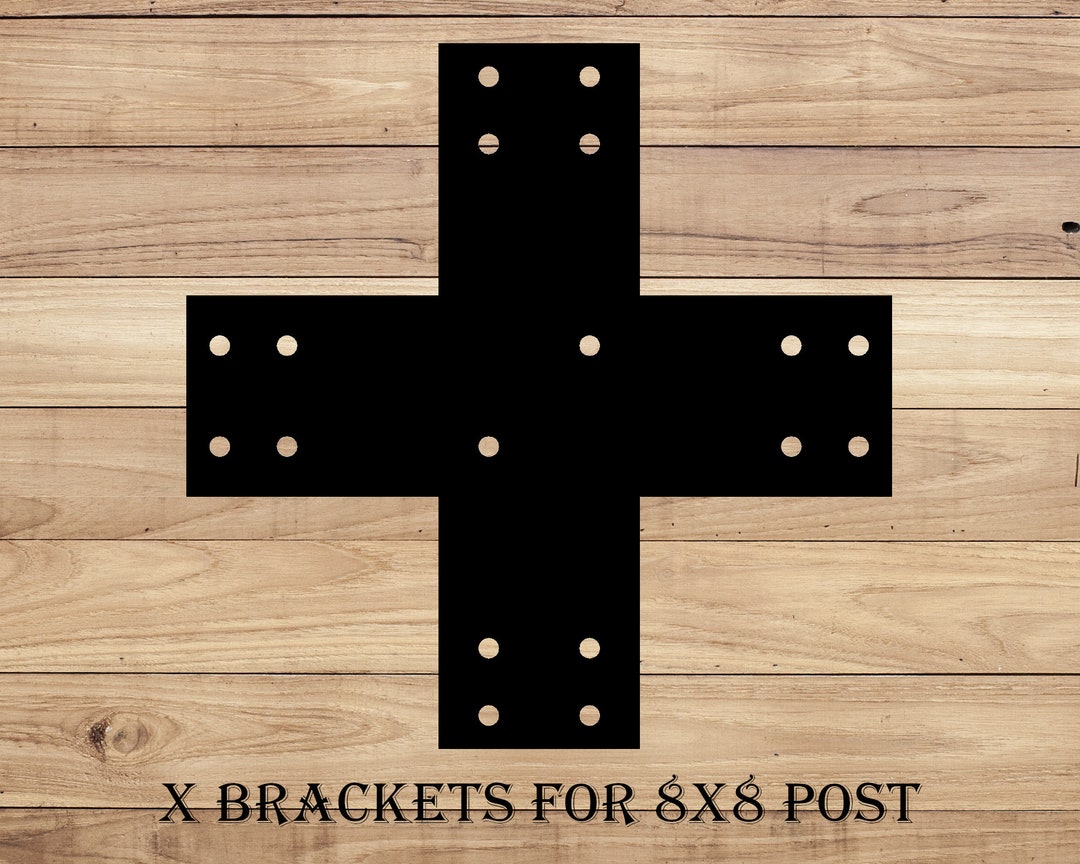 X Bracket for 8 Dimensional Post, Industrial Design Cross Bracket, 8