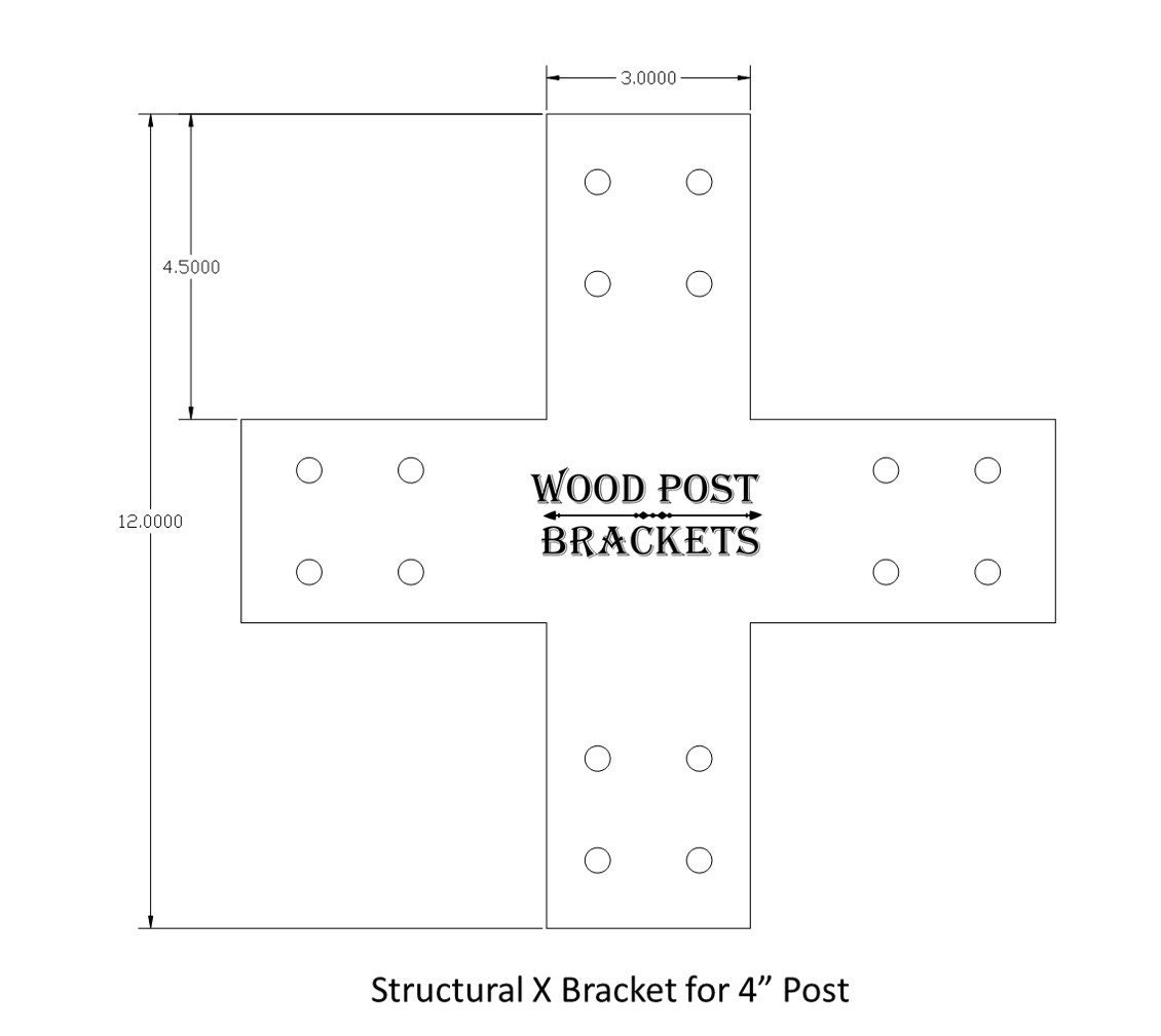 X Bracket for 4 Post Structural Design X Bracket 4x4 Etsy