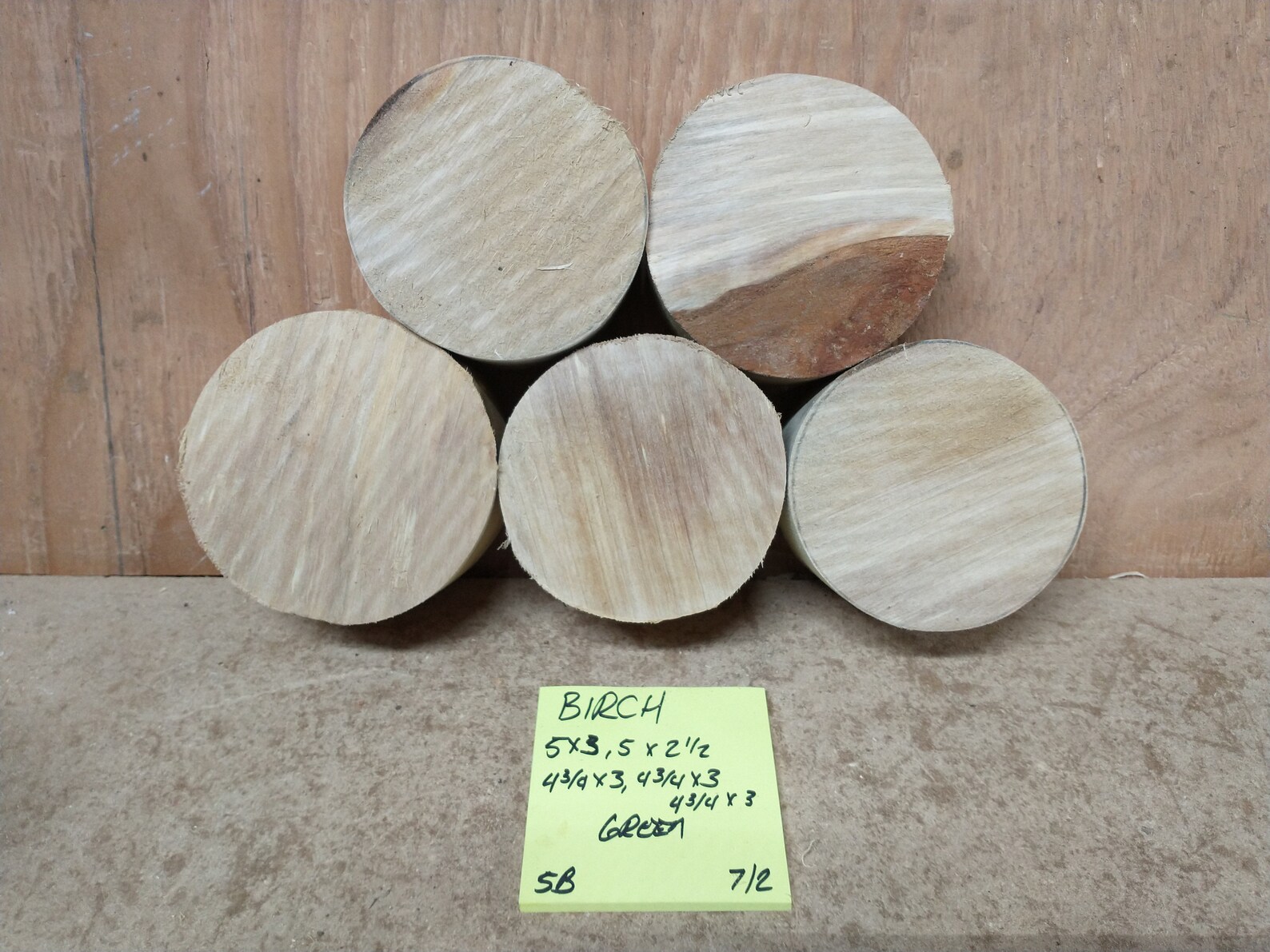 5 Birch Wood Bowl Turning Blanks 5B Etsy