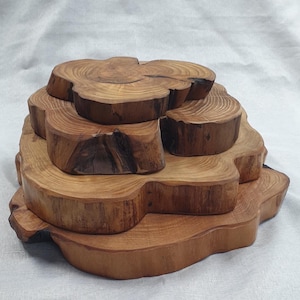 Manteles individuales rústicos de madera / Centros de mesa / Trozos de madera grandes. Decoración para toda ocasión.