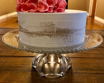 glass cake stand etsy