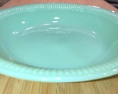 Vintage Jadeite Fire King Jane Ray 7 1 2 quot Shallow Soup Salad Bowl