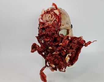 Extreme Gore Zombie Mask: Hand-Painted Halloween Horror