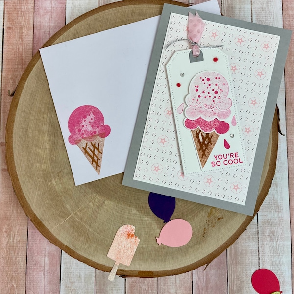 Birthday Card, Fun Birthday Card, Ice Cream Cone Card, Ice Cream Birthday Card, Birthday, Happy Birthday, Celebrate