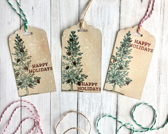 rustic gift tags etsy
