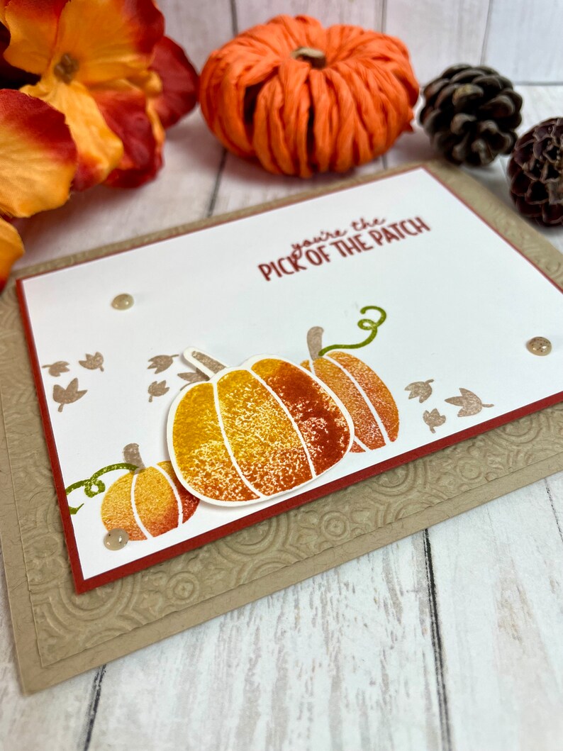 Handmade Pumpkin Thanksgiving Card: Harvest Greetings - Etsy