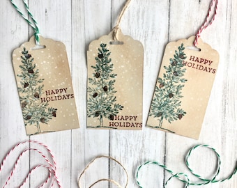 Set of Tags,Christmas Gift Tags, Xmas Gift Tags, Tags, Rustic Gift Tags, To and From Tags, Handmade