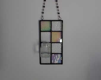 bud vase propagation art stained glass