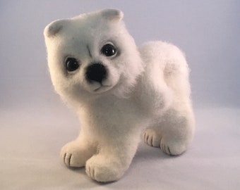 Perro felted aguja