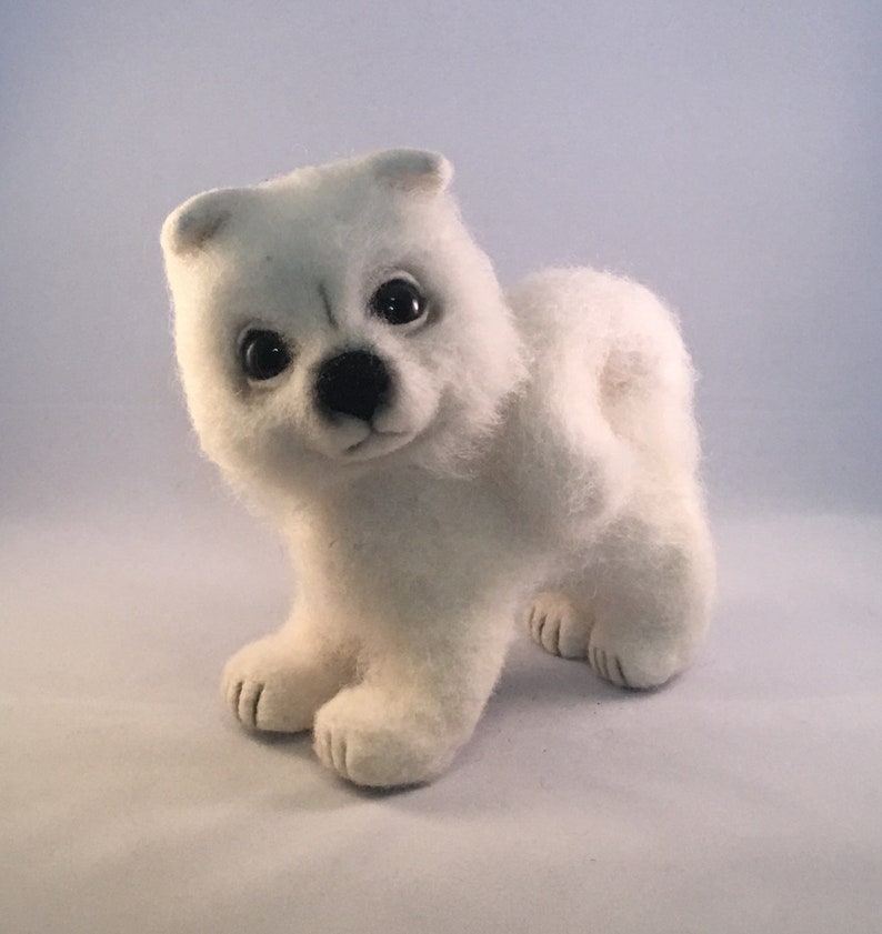 Needle felted dog